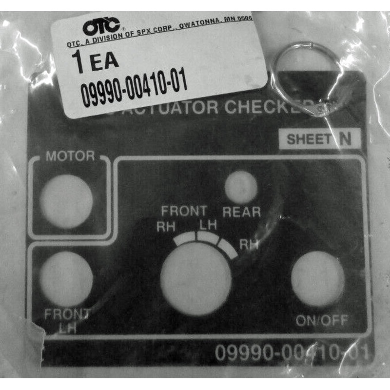 Toyota 09990-00410-01 ABS Actuator Checker Sheet N