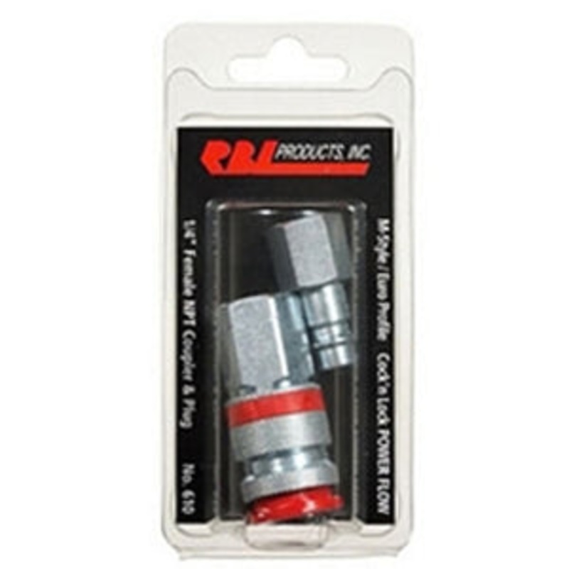 RBL 610 M-Style 1/4 Coupler Set with Female Coupler/Plug-Case of 6