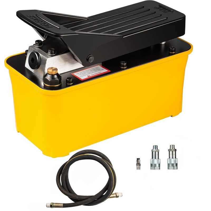 Tillman TIL-A5102 Air Hydraulic Pump 10,000 PSI 1/2 Gallon Oil Capacity Foot Operated with Hose & 3/8 Fitting Adapter