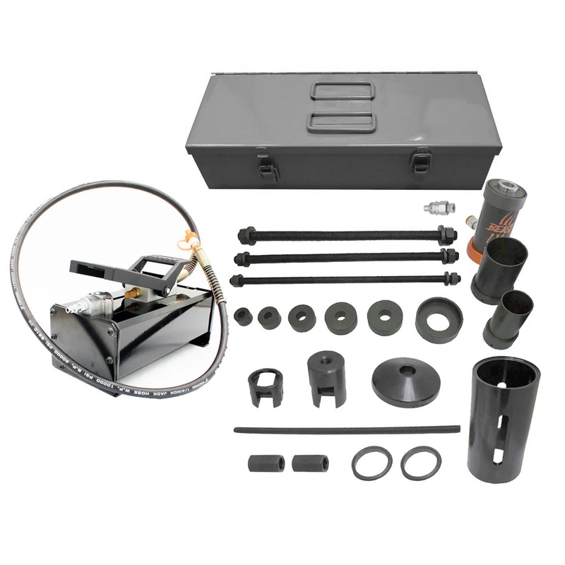 Universal 1598 Leaf Spring Pin and Bushing Service Set w/ Hydraulic Foot Pump