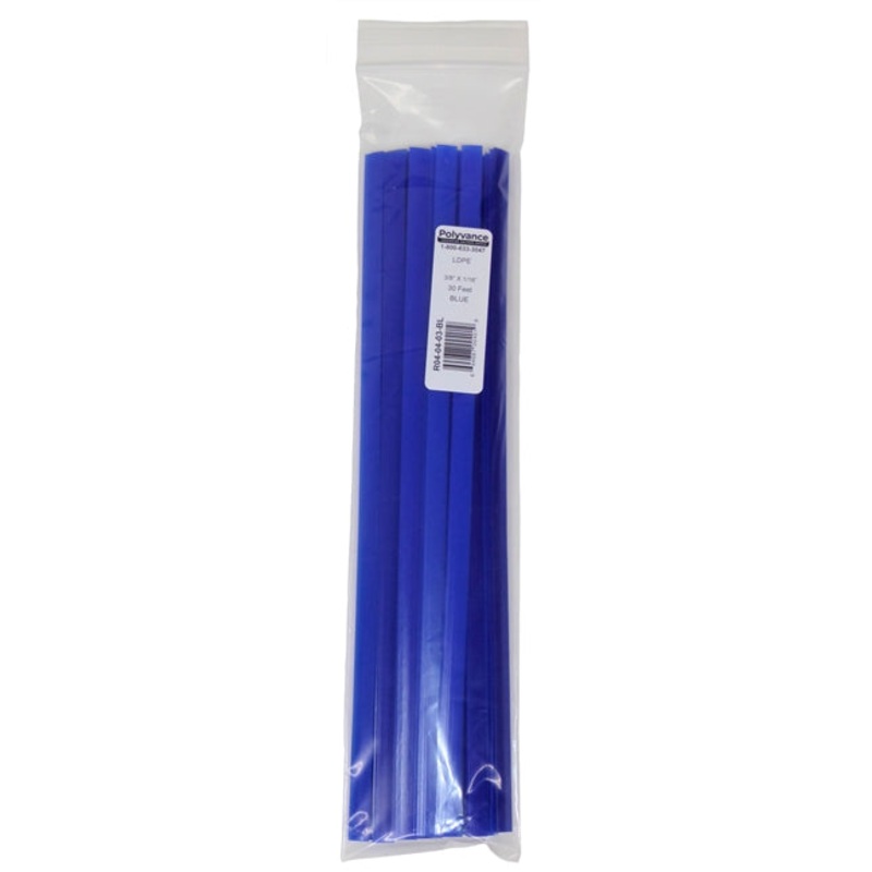 Polyvance R04-04-03-BL Polyethylene Strip (LDPE), 3/8 x 1/16, 30 ft., Blue