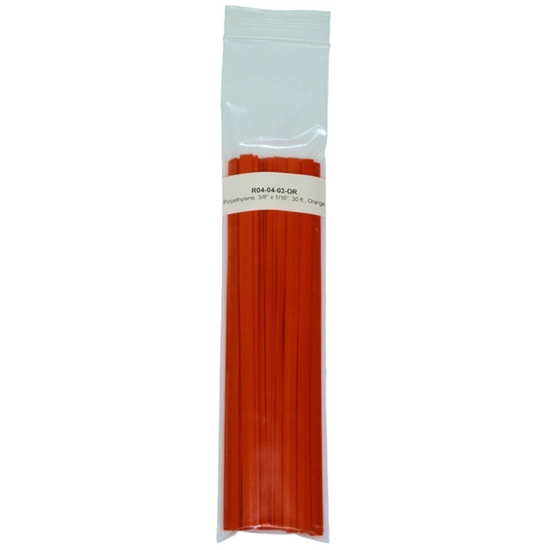 Polyvance R04-04-03-OR Polyethylene Strip (LDPE), 3/8 x 1/16, 30 ft., Orange