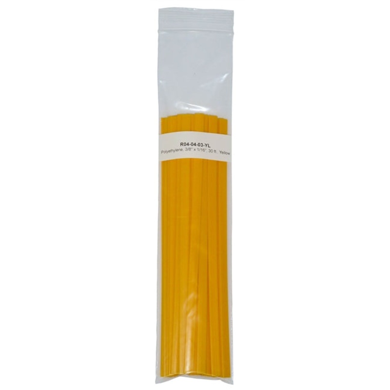 Polyvance R04-04-03-YL Polyethylene Strip (LDPE), 3/8 x 1/16, 30 ft., Yellow
