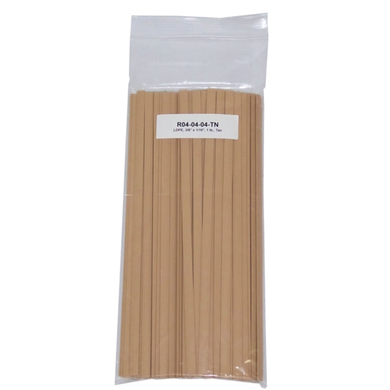 Polyvance R04-04-04-TN Polyethylene Strip (LDPE), 3/8 x 1/16, 1 lb., Tan