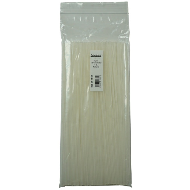 Polyvance R06-01-04-NT Natural Nylon Welding Rod, 1/8, 1 lb.