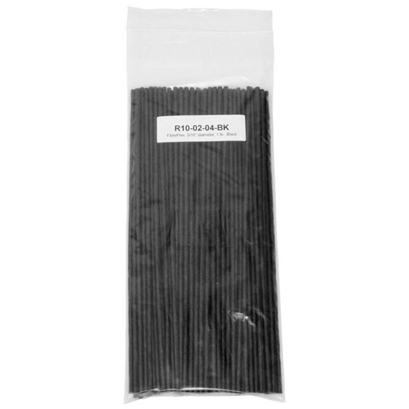 Polyvance R10-02-04-BK Uni-Weld FiberFlex Rod, 3/16, 1 lb., Black