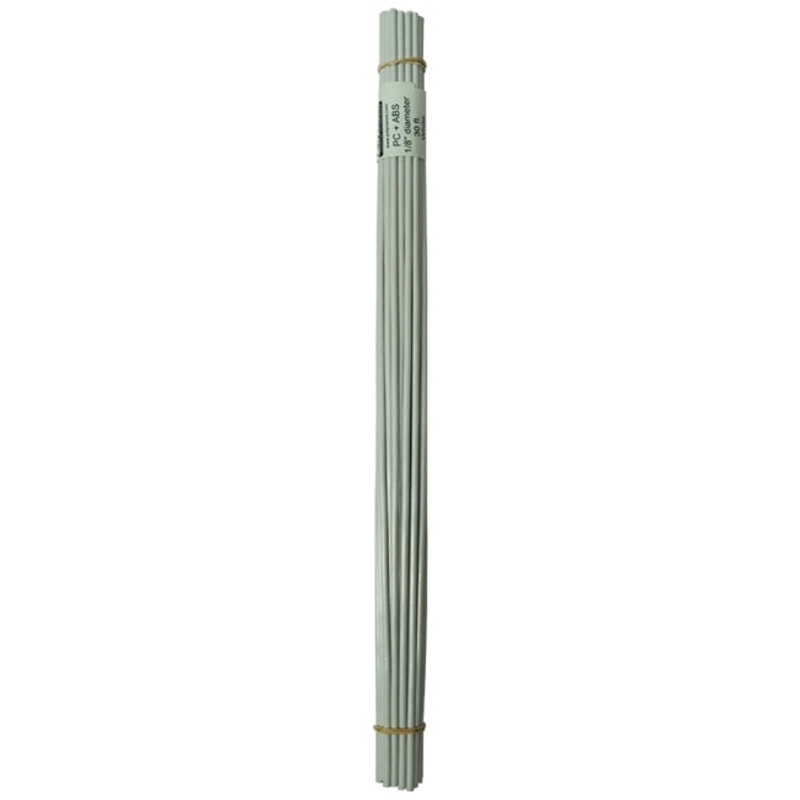Polyvance R20-01-03-WH White Polycarbonate + ABS Welding Rod, 1/8, 30′