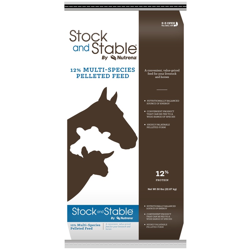 Stock & Stable By Nutrena 12% Multi-Species Pellet Feed
