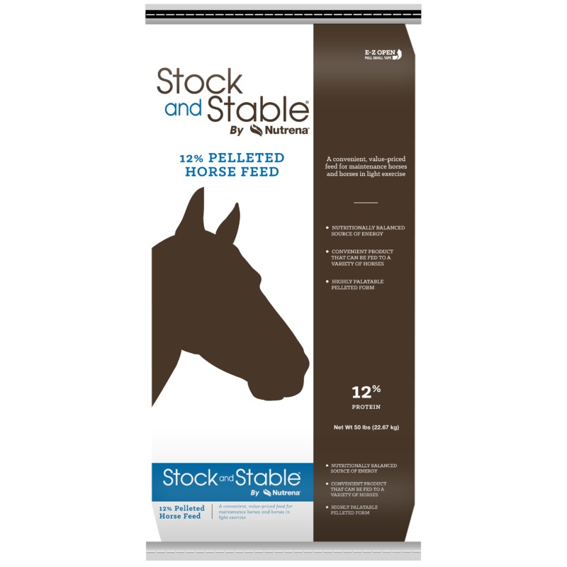 Stock & Stable By Nutrena 12% Pelleted Horse Feed