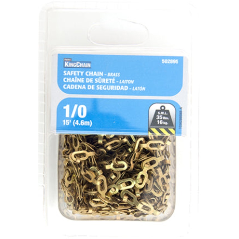 CHAIN BRASS SAFETY 1/0 X 15 FT