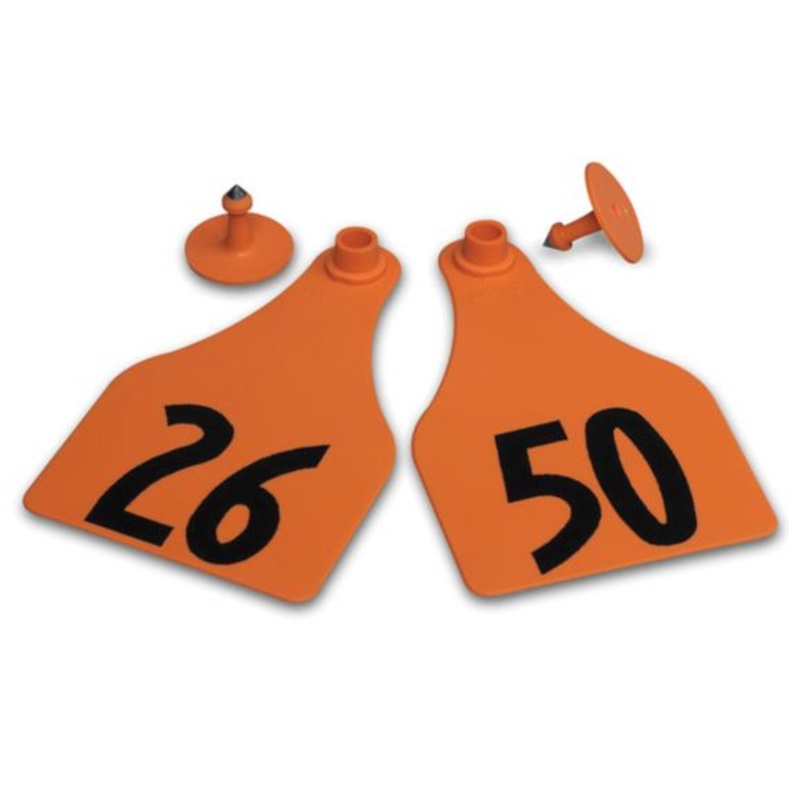 Allflex 26 – 50 Orange Global Numbered Maxi Cattle Id Ear Tags
