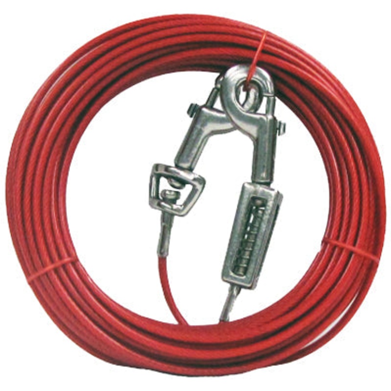 TIE OUT CABLE W/SPRING 15FT