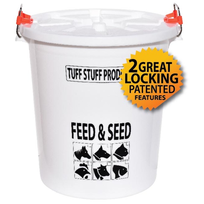 Tuff Stuff Seed And Feed Drum Bucket With Lid