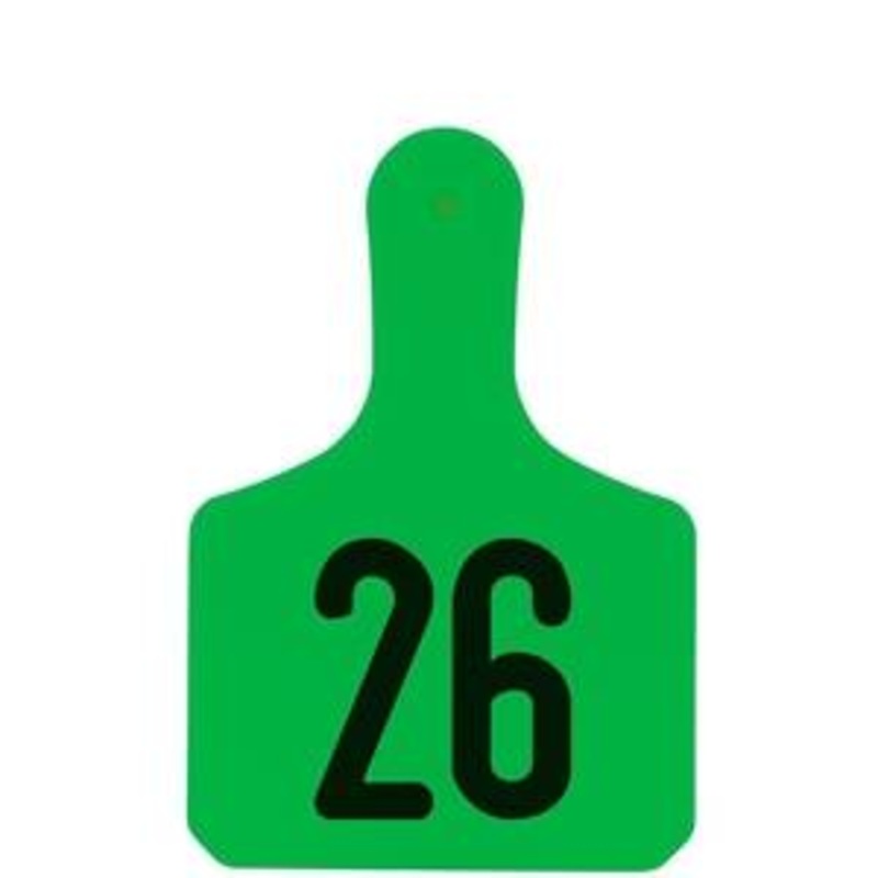 Y-tex 4 Star Numbered Large Cattle Id Ear Tags Green 26 – 50