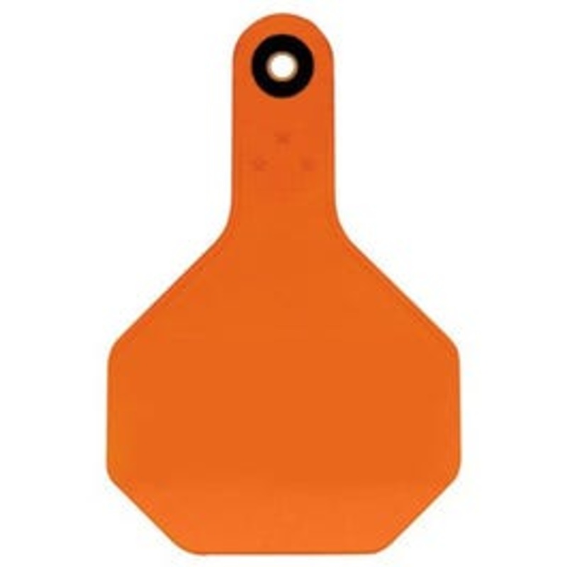 All American Livestock Tag, Blank, Medium, Orange, 25-Pk.