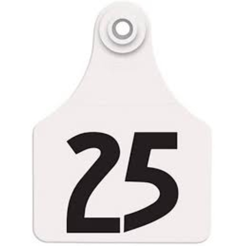 Allflex Global Ear Tag 3 x 2.25 Large White 1 – 25