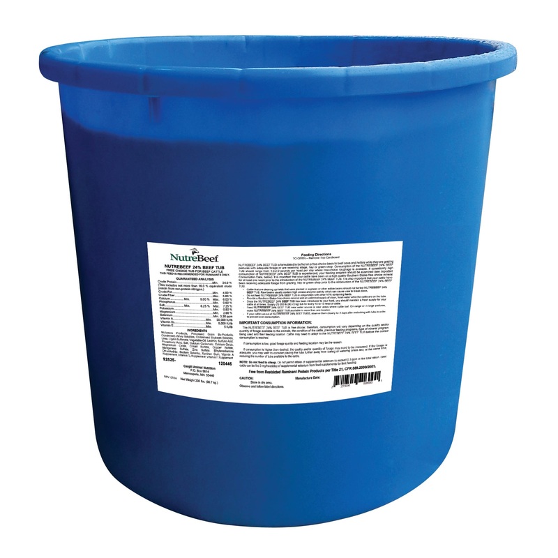 NutreBeef Beef Tub 24%|200 Lb