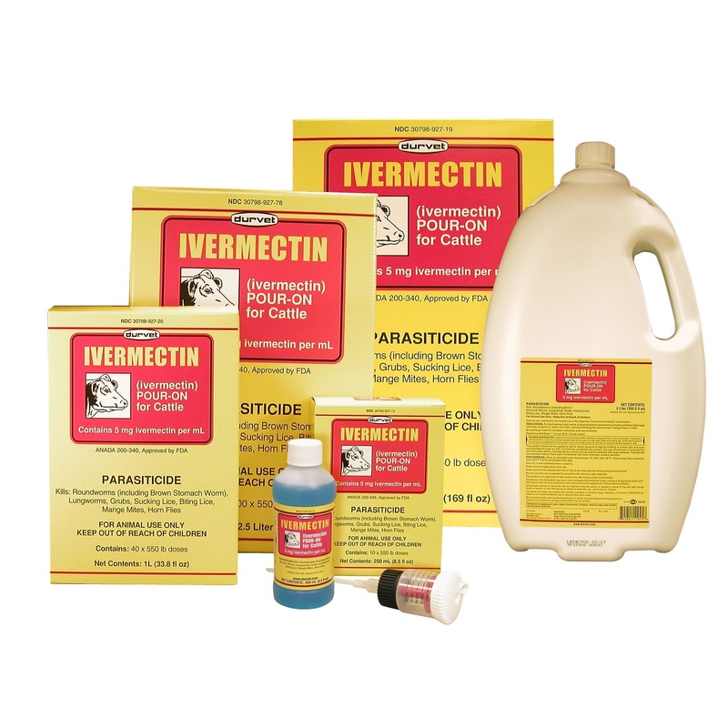 Durvet Ivermectin Pour-On|250 ml|1 liter|5 liter
