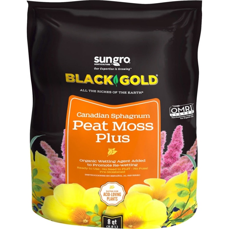 Black Gold Peat Moss Plus|8 QT