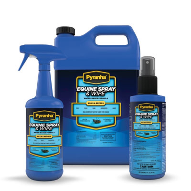 Pyranha Equine Spray & Wipe|32 oz|Gallon|15 oz