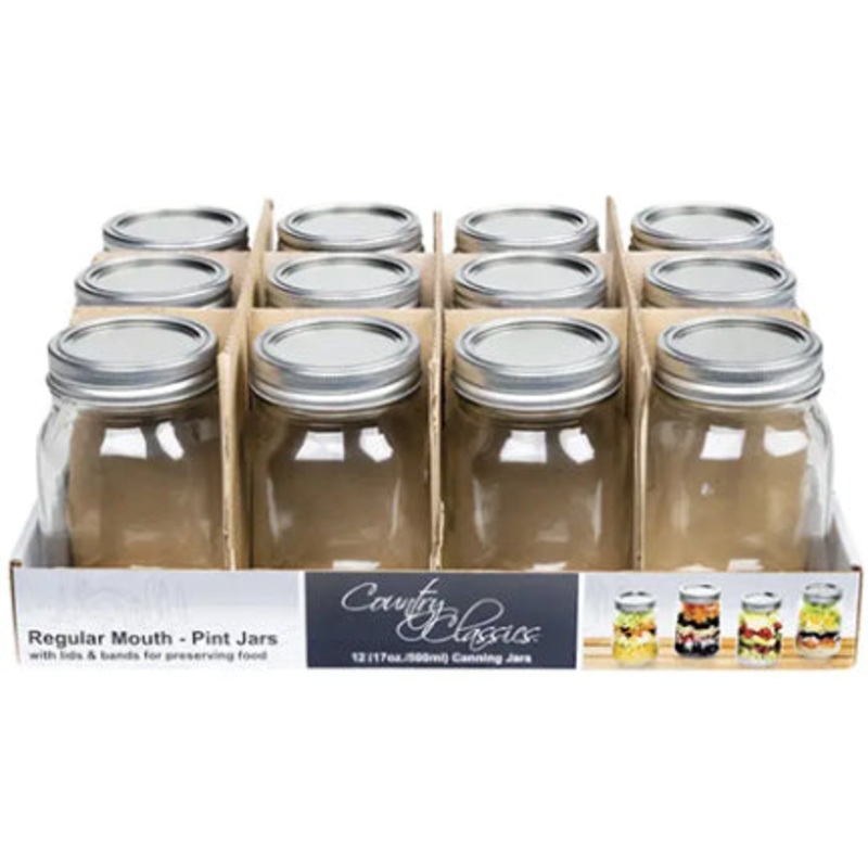 CANNING JARS PT WIDE MOUTH 12PK
