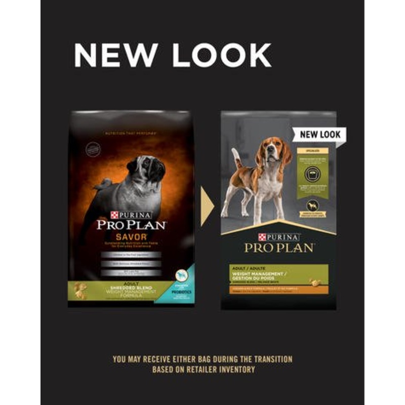 Purina Pro Plan Savor Adult Shredded Blend Weight Management Formula Dry Dog Food