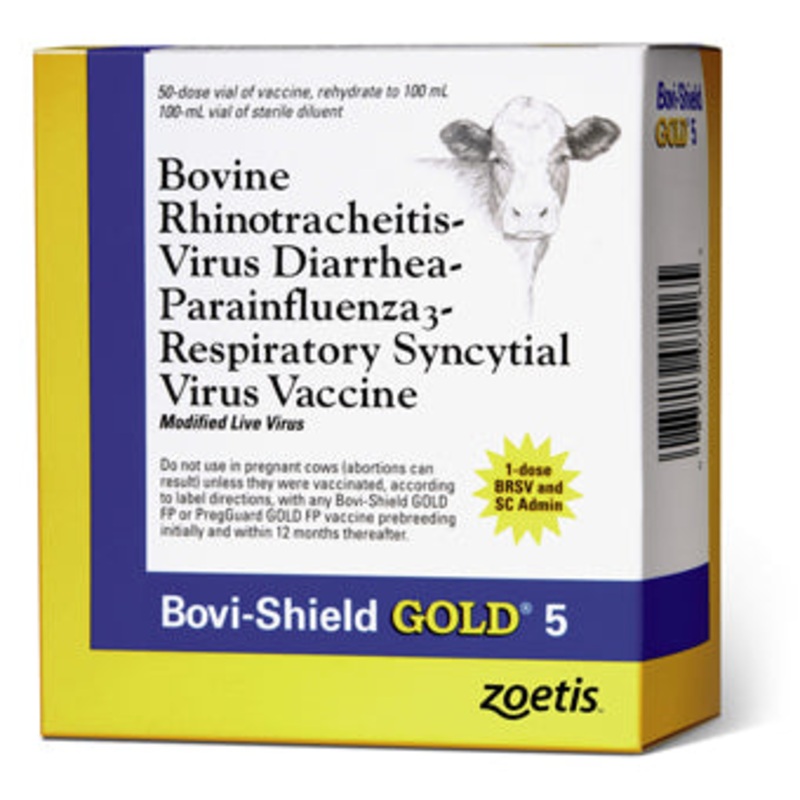 Zoetis Bovi-Shield GOLD 5|10 Dose|50 Dose|5 Dose
