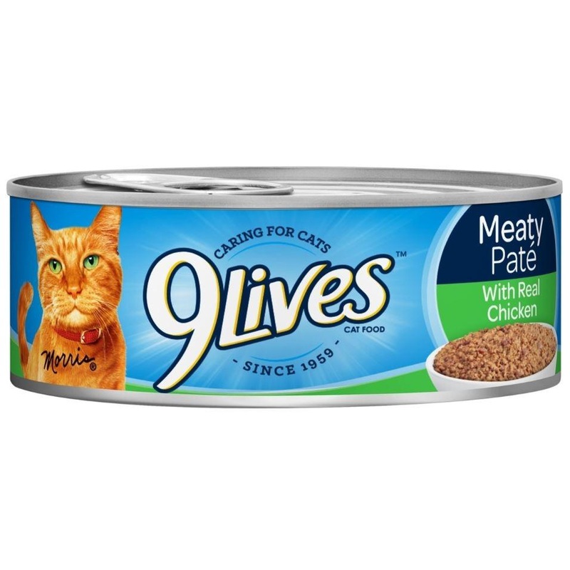 9 Lives Meaty Pate with Chicken Dinner Canned Cat Food