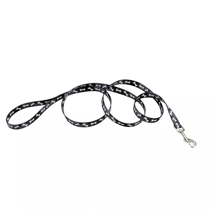 Coastal Pet Products Styles Dog Leash Black Bones 5/8 x 6′