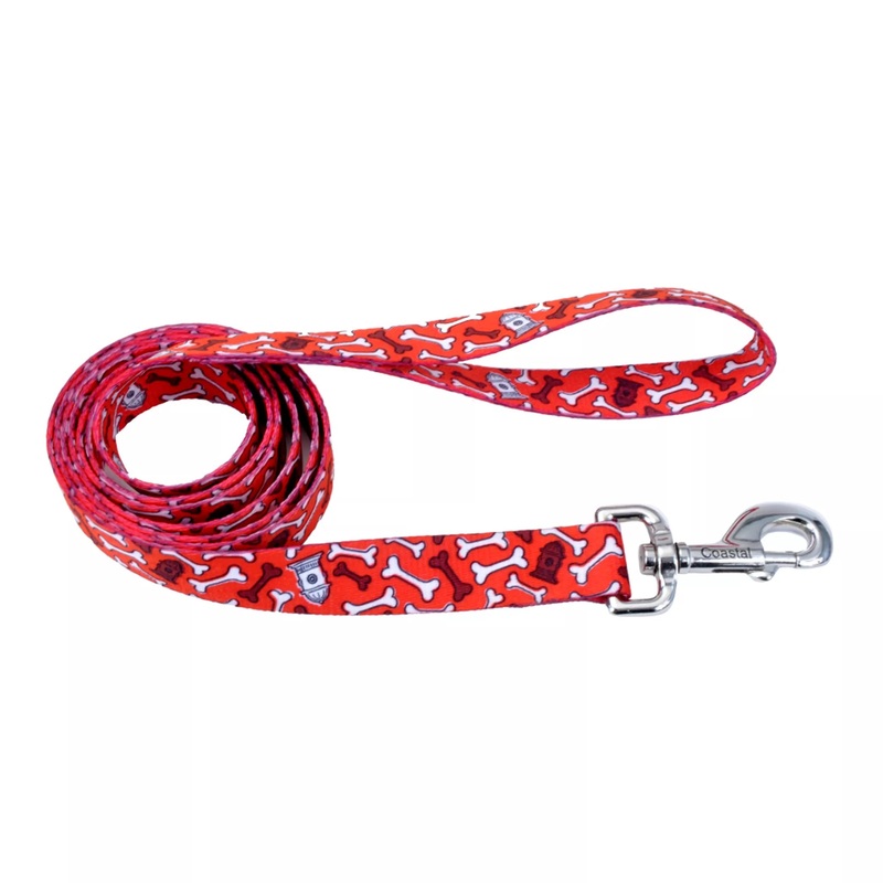 Coastal Pet Products Styles Dog Leash Red Bone 1 x 06′
