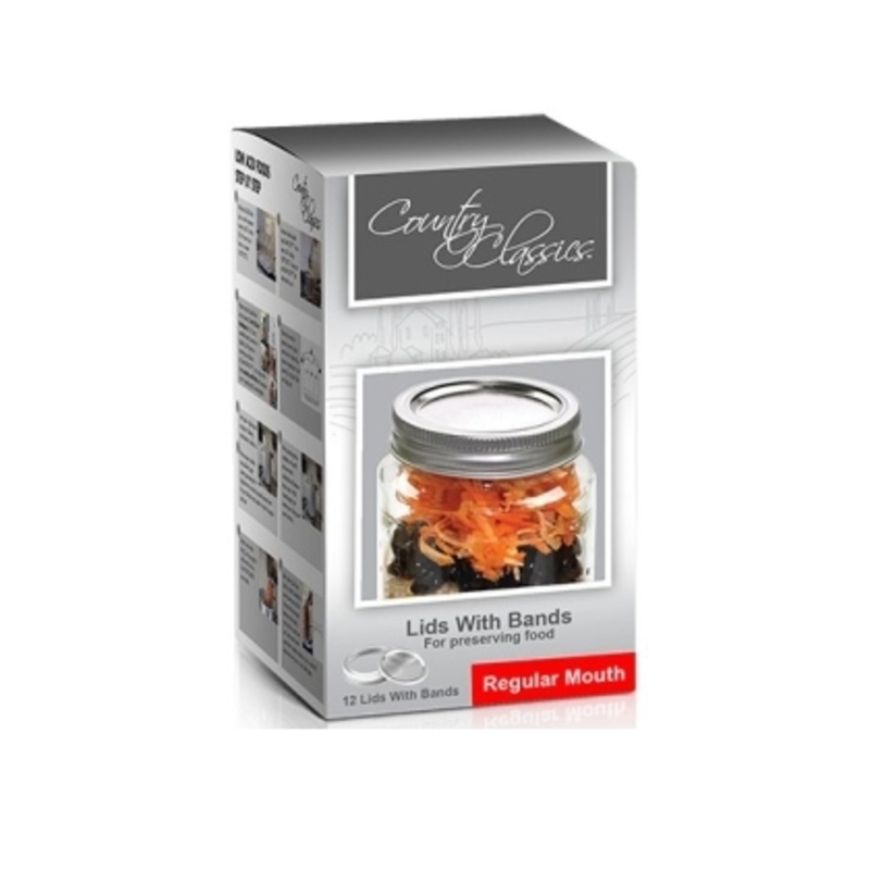 Country Classics Regular Mouth Canning Jar Lids & Bands