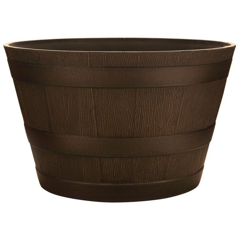 HDR WHISKEY BARREL PLANTER|22.5 INCH|KENTUCKY WALNUT