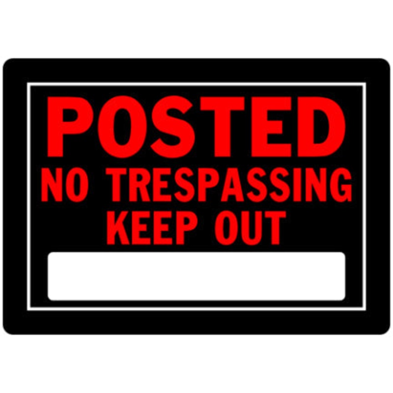 10  X 14  BLACK AND RED KEEP OUT SIGN