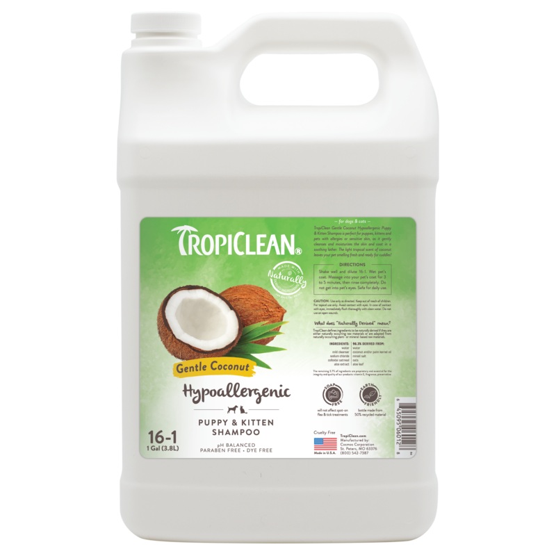 TropiClean Gentle Coconut Hypoallergenic Puppy & Kitten Shampoo