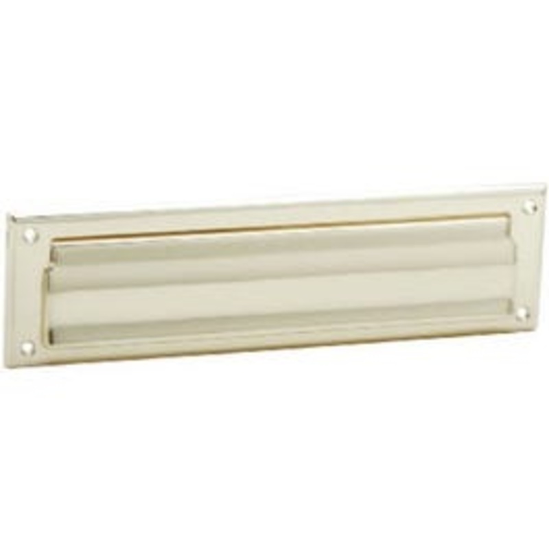 2 x 11-In. Brass Mail Slot With Magazine Open Back Plate