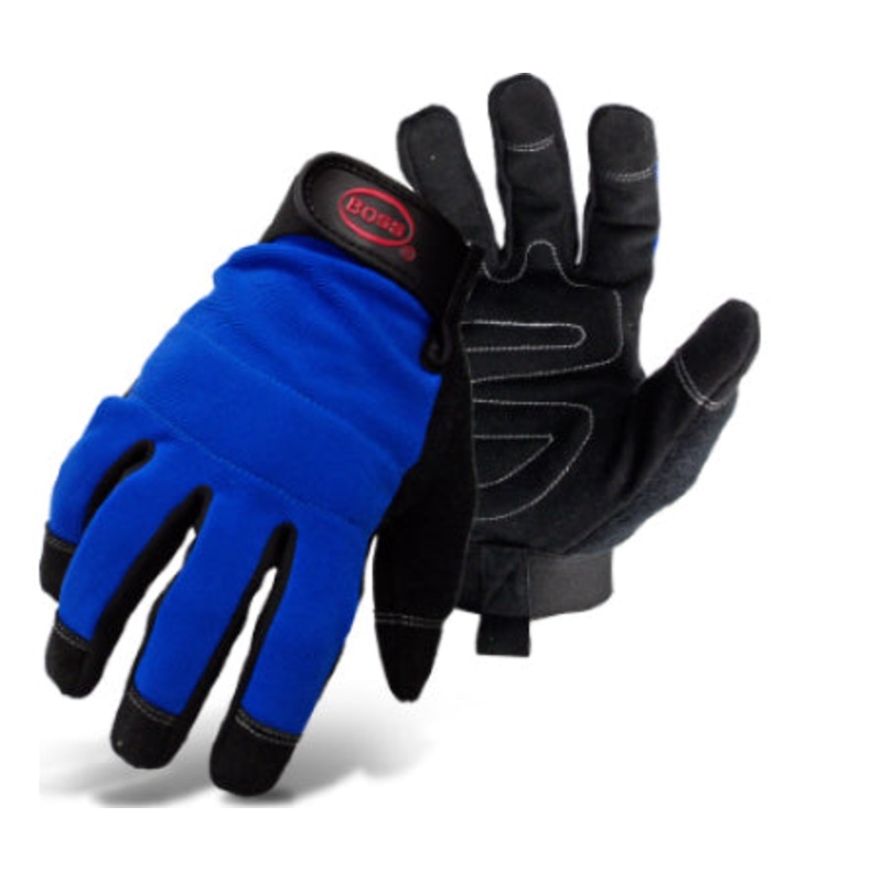 Boss Blue Mechanic Glove|Large