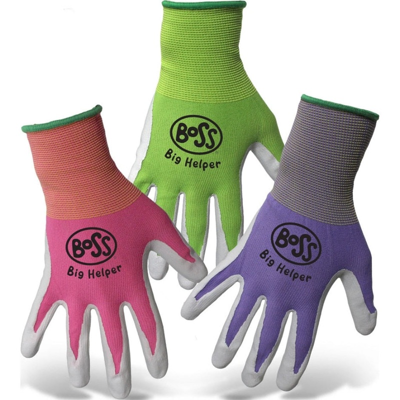 Boss Kid’s Big Helper Nylon Shell Nitrile Palm Glove