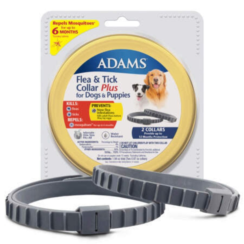 Adams Flea & Tick Collar Plus for Dogs & Puppies