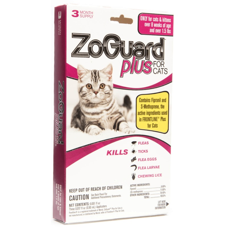 ZoGuard Plus for Cats|1.5 lb, 3 Doses|1.5 lb, 1 Dose