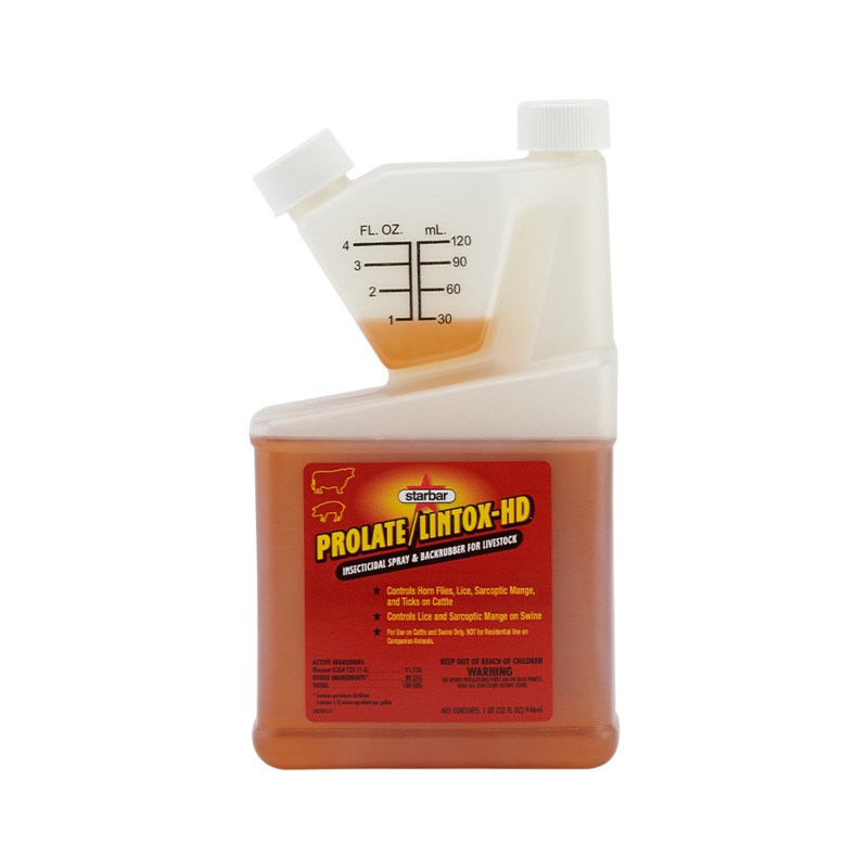 Starbar Prolate/Lintox HD Insecticidal Spray & Backrubber for Livestock 32 oz.