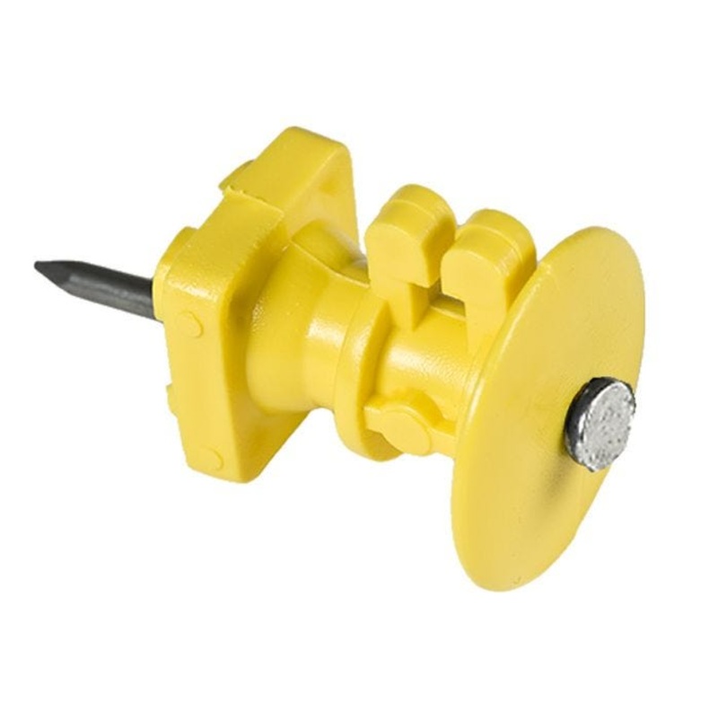 Zareba Yellow Wood Post Knob Insulator