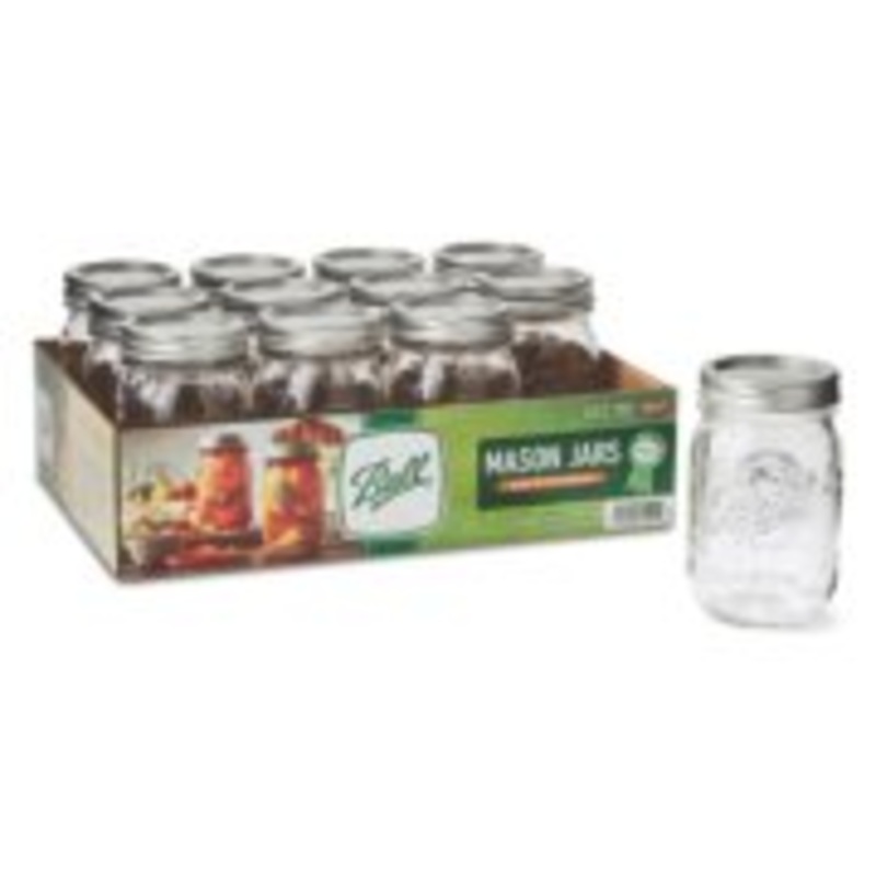 Ball Mason Jars & Lids, Regular Mouth 16 oz Pint