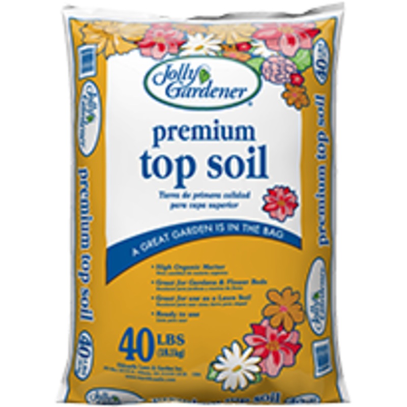 Jolly Gardener Premium Top Soil, 2 Cubic Feet 40 Lb Bag