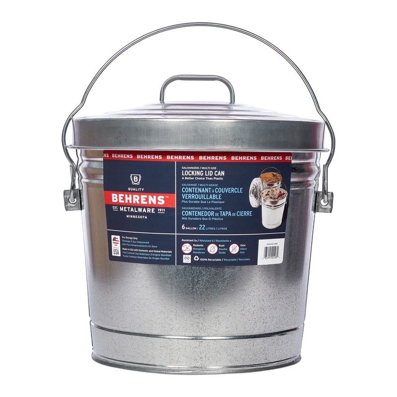 Behrens Locking Lid Can|6 Gallon