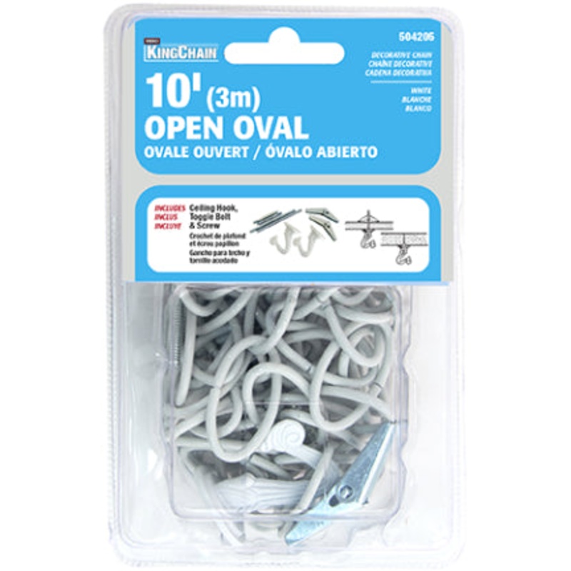 CHAIN WH OVAL DECO 10 FT