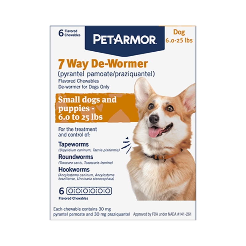 Sergeant’s Pet Care Products Worm x Plus 7 Way De-Wormer Small Dog 6Ct