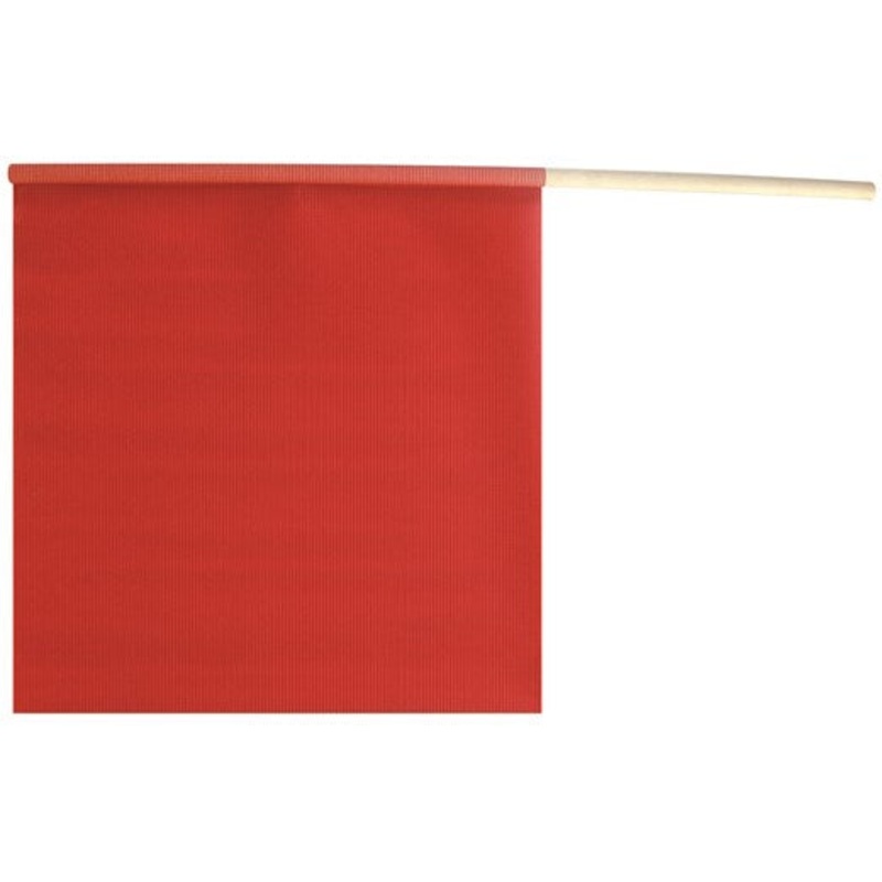 Ancra Cargo 18 x 18 Safety Flag, Fluorescent Red Mesh w/Wooden Dowel Rod