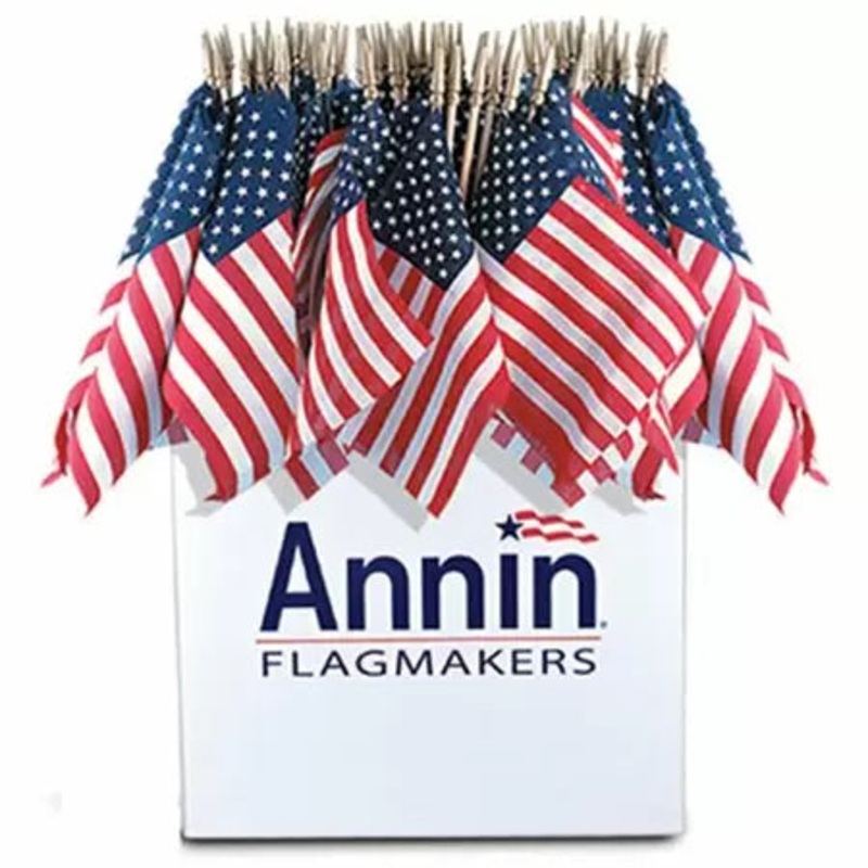 Annin Flagmakers US Hand Flag – 72 Count, 8 x 12 in., Pack Of 48