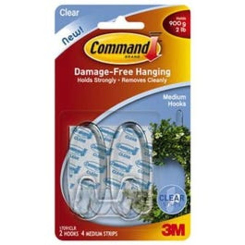 Clear Medium Hooks – 2 Pack