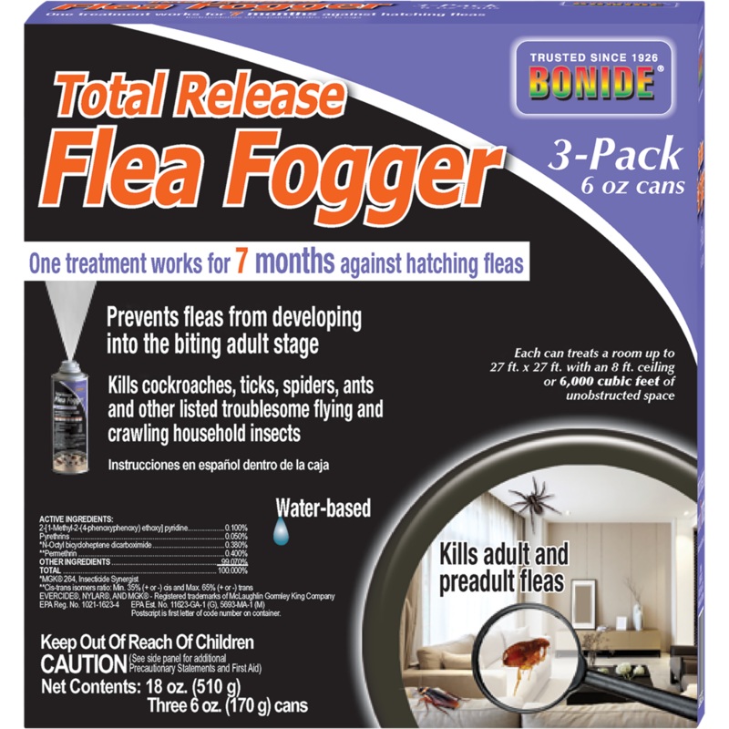 Total Release Flea Fogger|3-pack